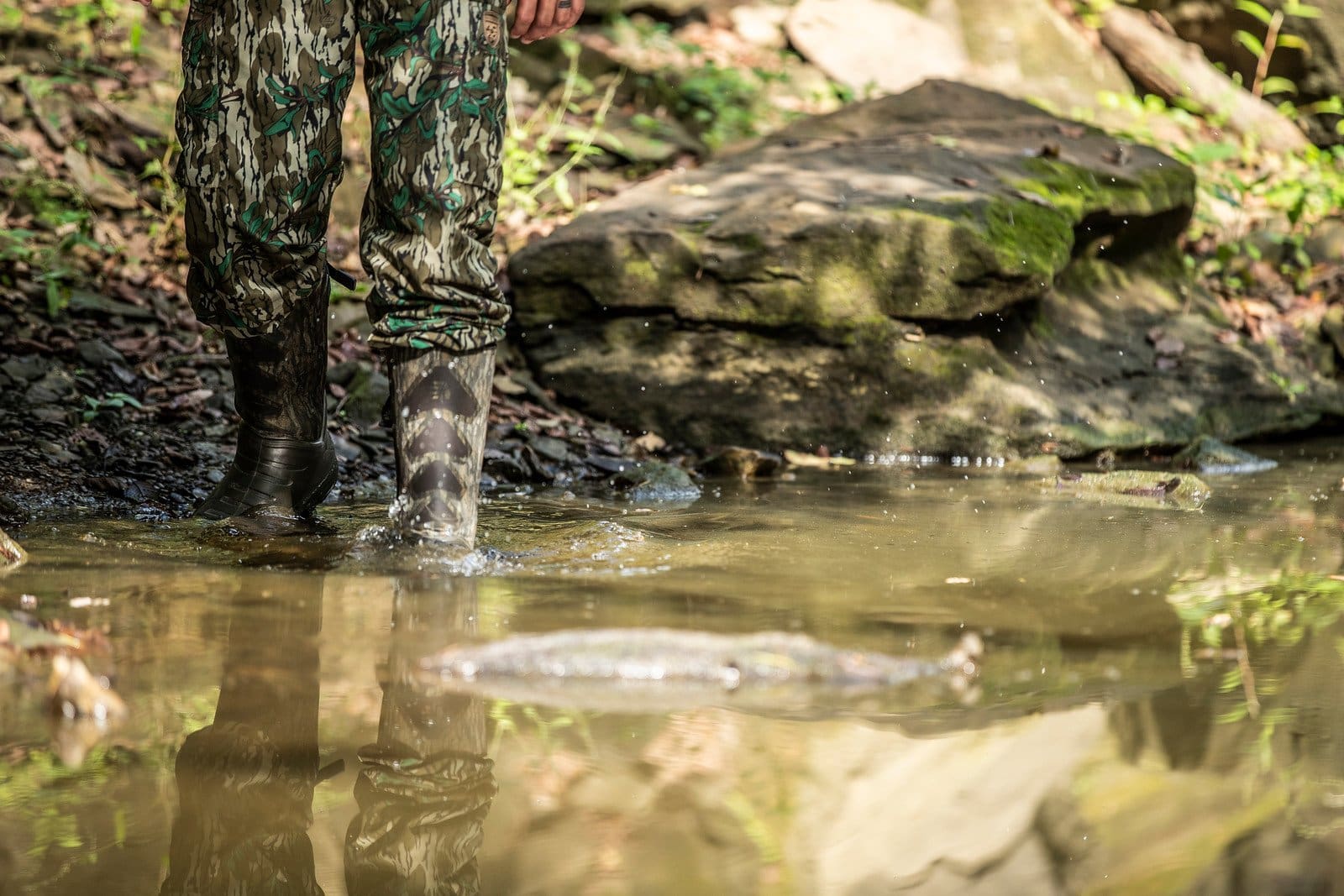 turkey hunting pants in the water